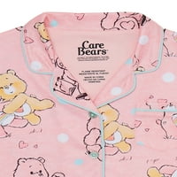 Care Bears kisgyermek lány nyomtatott pizsama készlet, 2 darab, méretek 2T-5T