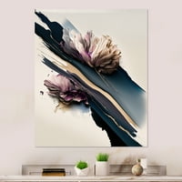 Designart lila bazsarózsa hiperrealisztikus virágok II vászon fal művészet