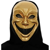Fémes arany mosoly maszk múzeum a komédia Halloween kiegészítő