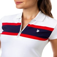 Polo Assn. Klasszikus póló zip rövid ujjú ing, női