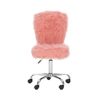 Linon Wilaford feladat szék állítható magassággal és forgó, lb kapacitás, élénk rózsaszín fau szőrme