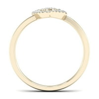Imperial 1 10ct tdw gyémánt 10k sárga arany nyitott szív divat gyűrű