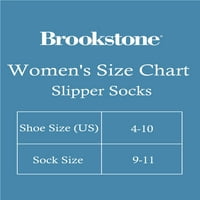 Brookstone, női kettős bélelt kábel kötött papucs, 1-csomag, 4-10 méretű