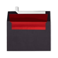 Luxpaper A meghívó borítékok, 1 4, lb fekete, piros béléssel, csomag