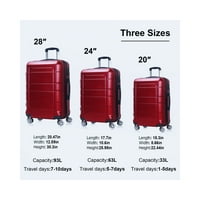 Bőrönd poggyászkészlet - piros