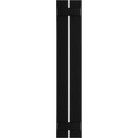 Ekena Millwork 1 4 W 71 H True Fit PVC Két tábla távolságra helyezett tábla-N-Batten redőnyök, fekete