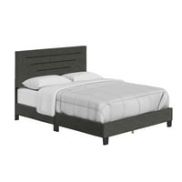 Boyd Sleep Cordoba kárpitozott vászonplatform ágy, teljes, fekete