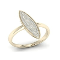 1 4ct tdw gyémánt 10k sárga arany marquise alak klaszter divatgyűrű