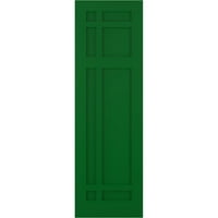 Ekena Millwork 15 W 65 H True Fit PVC San Juan Capistrano misszió stílusú rögzített redőnyök, Viridian Green