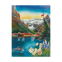 Védjegy képzőművészet 'Alpine Lake Sunrise' vászon művészet Harriet Peck Taylor