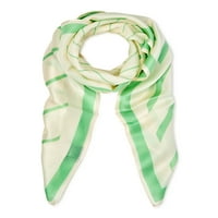 Scoop nyomtatott selyemkendő nők számára, abszolút zöld