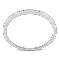 Carat T.W. Diamond 10KT Fehér Arany egymásra rakható örökkévalóság gyűrű