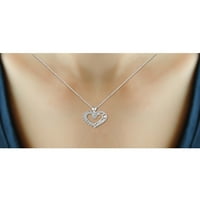 JewelersClub anya nyaklánc sterling ezüst nyaklánc nőknek - Gyönyörű akcentus fehér gyémántok + 0. Sterling ezüst anya lánya