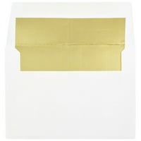 Egy fóliával bélelt meghívó borítékok, 1 2, fehér, arany fóliával, csomagonként