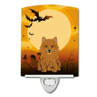 Caroline kincsei BB4286CNL Halloween Norwich Terrier kerámia éjszakai fény, 6x4x3