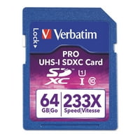 Verbatim 64 GB PRO SDXC memóriakártya, UHS-I V U osztály 10. osztály