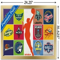 Trends International WNBA - Logos Wall Poster 16.5 24.25 .75 Arany keretes változat