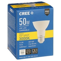 Cree Lighting Pro sorozat PAR beltéri árvíz Watt LED izzó, fokozat, lumen, tompítható, fényes fehér 3000K, 50, órás életre keltő