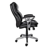Serta AIR Health and Wellness ragasztott bőr Közép-Back irodai szék, fekete