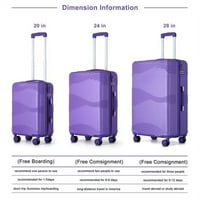 Hikolayae Aden Collection Hardside Spinner poggyászkészletek lila, - TSA zár