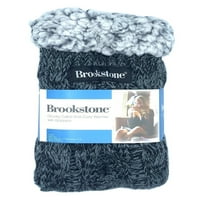 Brookstone, női kettős bélelt kábel kötött papucs, 1-csomag, 4-10 méretű