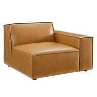 Modway Restore bal karú vegán bőr szekcionált kanapé szék Tan