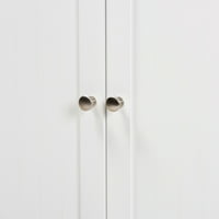 Baxton Studio Jaela Modern és Kortárs Fehér Kész Wood 2 ajtós fürdőszoba tárolószekrény
