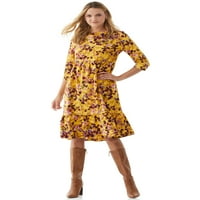 Scoop Women's Tiered Maxi ruha, mustár vadvirág