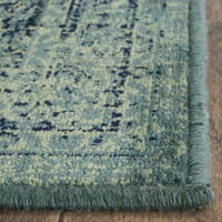 Vintage Kynaston hagyományos futó szőnyeg, türkiz több, 2'2 14 '