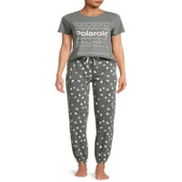 Grayson Social Women's Polaroid Top kocogók sleepwear-szetttel, 2 darabos