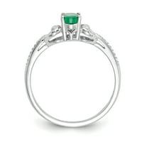 Primal arany karátos fehér arany smaragd és gyémánt gyűrű